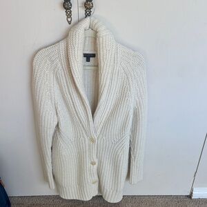 Banana Republic Cream Knitted Shawl Collar Cardigan Size S